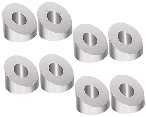 jojofuny Treppengeländerhalterung 8-teilig Edelstahl Abgeschrägte Winkelscheiben 35 Grad Für Drahtseilgeländer-kit