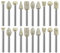 20Pcs Diamond Grinding Bit Set Stone Carving Set Diamond Burr Bits Compatible with Dremel Rotary Tool Accessories 3mm Shank Drill Bits Set for Grinding,Stone Glass Ceramics Carving,Polishing