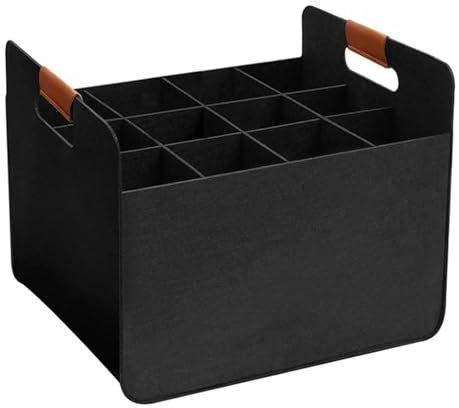Porte-vin en feutre : grand format de 12 bouteilles pour camping, pique-nique et voyage