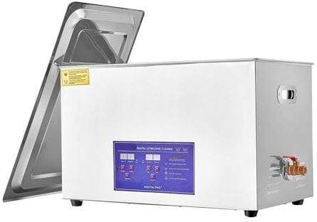 TIEOAXFT Ultraschallreiniger 2 l, 3 l, 6,5 l, 10 l, 15 l, 30 l mit digitaler Timer-Heizung, tragbare Waschmaschine aus Edelstahl, Haushaltsgerät(3L)