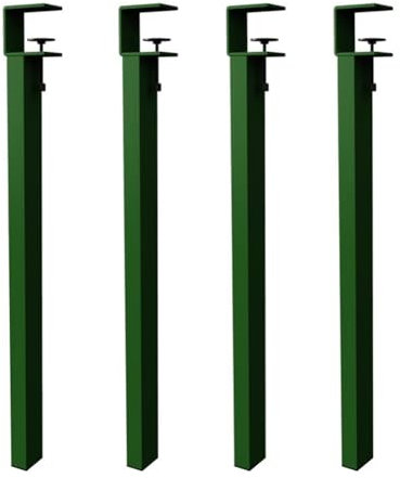 PA-DABAOO Pieds De Table Réglables En Métal, 28 Pouces, Avec Pinces, Lot De 4 Pieds De Table Basse, Pour Console De Meubles DIY, Sans Perforation, Pieds De Remplacement Pour Meubles,Vert