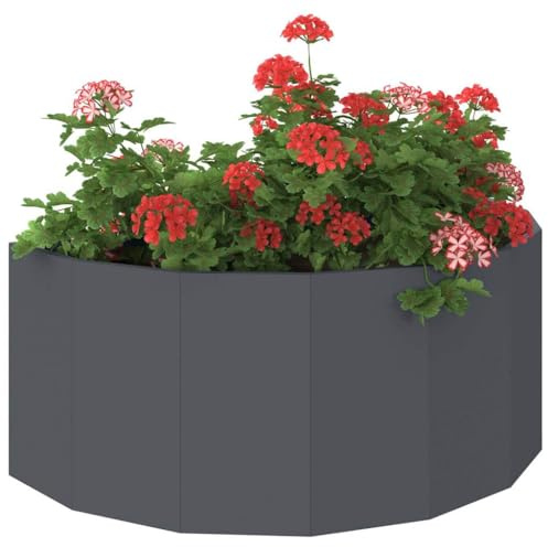 vidaXL Pflanzkübel Anthrazit 90 x 45 x 35 cm Stahl