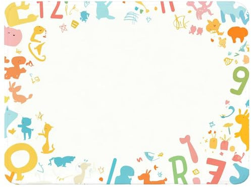Gaming Mauspad Weiß, Karikatur Mauspad 340x280x3mm, mit Wasserdicht und Rutschfester Gummi Mousepad Gaming Desk Mat Schreibtischunterlage Vernähte Kanten für Office, Laptop, Zuhause, Geschenke,Model24