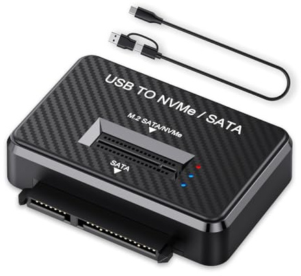 CY Boîtier PCBA Externe Vertical USB 3.0 USB-C Type-C vers Double Station d'accueil pour SSD NVMe M-Key M.2 NGFF et SATA 2,5 Pouces