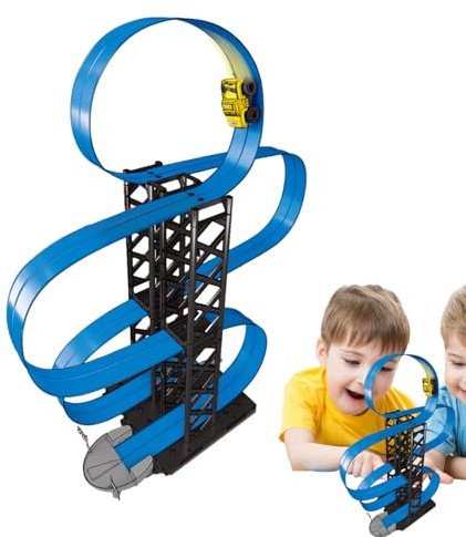 Fbinys Slotcar Rennstrecken Spielset | Magnetisches Pädagogisches Fahrzeugspiel | Magnetische Rennstrecken Rennwagen,Für Kinder Und, Geburtstag, Schulbelohnungen, Party, Weihnachten, Tütenfüller Und