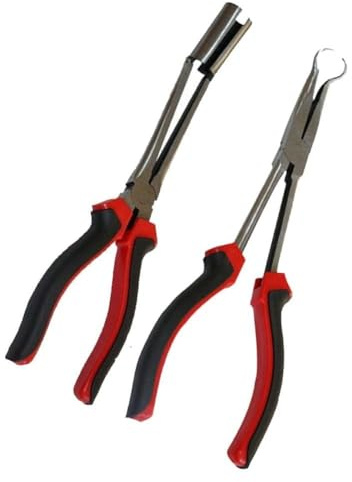 Wire Removal Pliers Cable Clamp Remover Angled Pulling Tool Rugged Metal Grip for Deep Seated Connectors On Multivalve Engines