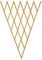 Gardman 07278 1.8 x 0.9 m Riveted Fan Trellis - Tan