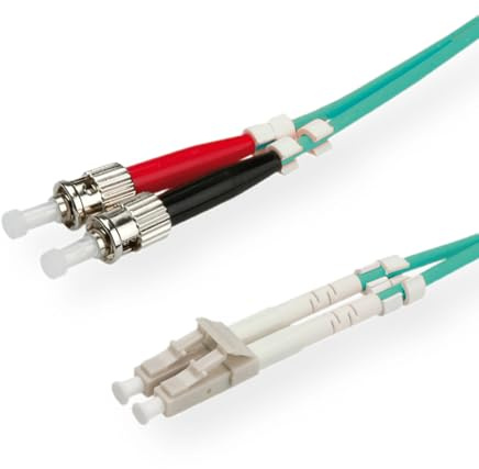 ROLINE LWL-Kabel 50/125µm OM3, LC/ST, türkis, 2 m