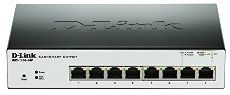 D-Link DGS-1100-08P Easy Smart Switch Gestito, 8 Porte, Gigabit Poe