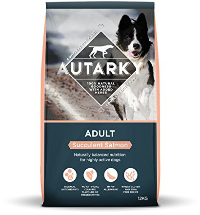 Autarky Hypoallergenic Succulent Salmon Dry Dog Food with Added Herbs, 12 kg