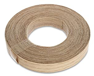 WoodPress® 15mm Roteiche Echtholz-Kantenumleimer zum Aufbügeln 7,5 m | Echtholz-Kantenumleimer mit Schmelzkleber, professionelle Bügelkante für schnelle Möbelreparatur, Schränke und Regale