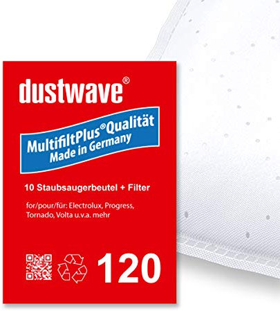 Sparpack - 10 dustwave® Premium-Staubsaugerbeutel passend für Progress - Diamant D 601 Bodenstaubsauger - mehrlagige Microvlies-Filtertüten Made in Germany inkl. Microfilter