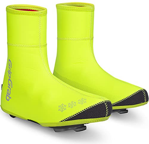 GripGrab Copriscarpe Ciclismo Impermeabile Profondo Inverno Bici da Strada Sovrascarpe Termico In Pile Antivento