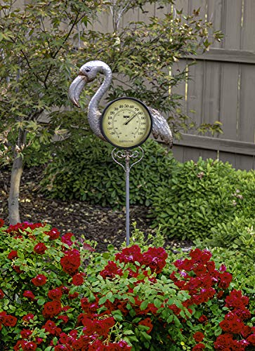 Poolmaster 54580 Außenthermometer Gartenstecker Flamingo Multi