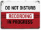 Recording in Progress, Do Not Disturb,Studio,Radio,Musik,Tür,Zimmer,A4 Metall Studio Türschild