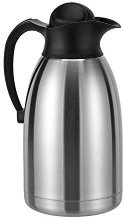 Isolierkanne 2 Liter Edelstahl Kaffeekanne Thermoskanne Teekanne Thermo Doppelwandig mit Griff
