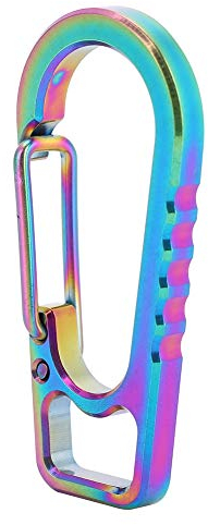 Nikou Kletterkarabiner, Mini Karabiner Titantium Karabinerhaken Klettern Bergsteiger Schnalle Klettern Sicherheitsschnalle, Klein Schlüsselanhänger Haken für Camping, Reisen (Farbig)