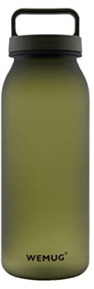 WEMUG 620ml Water Bottle – Simple 3-Part Design, Easy to Clean, Leak Proof, BPA Free, Handled, green