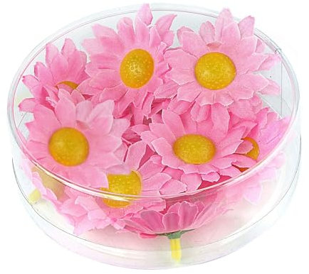 Widmann 23982 - Dekoration Margeriten, 20 Stück in Plastikbox, Blumen, Blüten, Sommerfest, Tischdekoration, Mottoparty