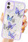iPhone 11 Case Glitter Butterfly Sparkle Case for Women Girls,Cute Slim Soft Silicone Gel Bling Phone Case Cover Compatible for Apple iPhone 11 - Purple Butterfly