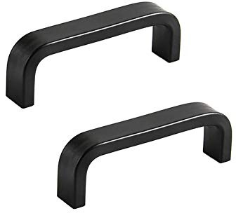 BOZONLI 2 Stück 64mm Aluminiumlegierung Möbelgriffe Schrankgriffe Griffe Möbel Küche Schrank Küchengriffe Türgriffe Schwarz
