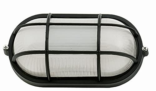 Licht-Erlebnisse Außenleuchte Maritim B:22cm IP44 Bullauge Schwarz E27 FLORAID Outdoor Wandlampe Haus Garten Terrasse