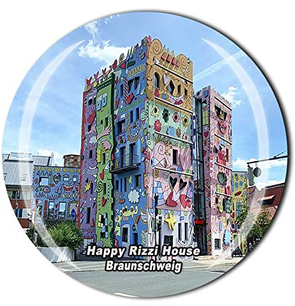 Happy Rizzi Haus Braunschweig Niedersachsen Deutschland Kühlschrankmagnet Kristall Touristen Souvenir Geschenkkollektion Kühlschrank Magnet Aufkleber