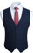 HISDERN Herren Karierte Weste formale klassische Weste Baumwolle Hochzeit Hahnentritt Anzug Westen Blau/Schwarz XL