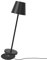 NCC-Licht LED Akku Tischleuchte Schwarz IP54 Indoor & Outdoor 2,2 Watt 190 Lumen Warmweiß 2700K mit induktiver Ladestation und Touch-Dimmer