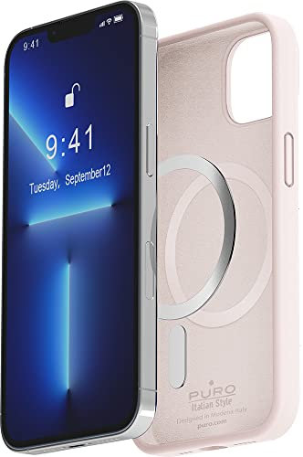 PURO Icon MAG Schutzhülle für iPhone 14 Plus, MagSafe (Dusty Pink)