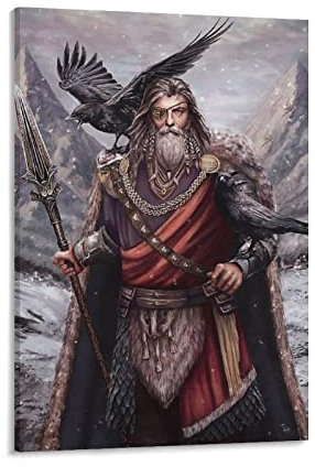 Odin Poster Poster Kunstdruck Wandbild Leinwand Poster Modern Schlafzimmer Dekor 20 x 30 cm