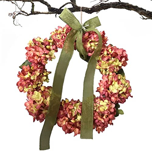 Hortensienkranz | Handgemachter Haustür-Herbst-Bauernhaus- - Girlande Winter für Weihnachten Home Ornament
