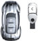 Gleamydot Autoschlüssel Hülle Kompatibel mit Schlüsselhülle Cover Audi A3 A4 A5 A6 A7 A8 Q5 Q8 TT RS4 SQ5 Zinc ​Alloy sportback Schutzhülle Zubehör mit Schlüsselanhänger (C-yin)