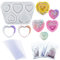 Yayatty Shaker Resina Molde de Silicona Corazon Resin Shaker Mold Silicone Molds Quicksand Casting Molds Epoxy Resin Mold con PVC Hoja, Cuentas de Colores para DIY Manualidades