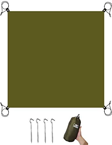 2x2m Lona de Suelo para Tiendas de Campaña Lona Multiusos Impermeable para Acampar Al Aire Libre Resistencia A La Humedad Toldo Senderismo Picnic Suelo Camping Exterior