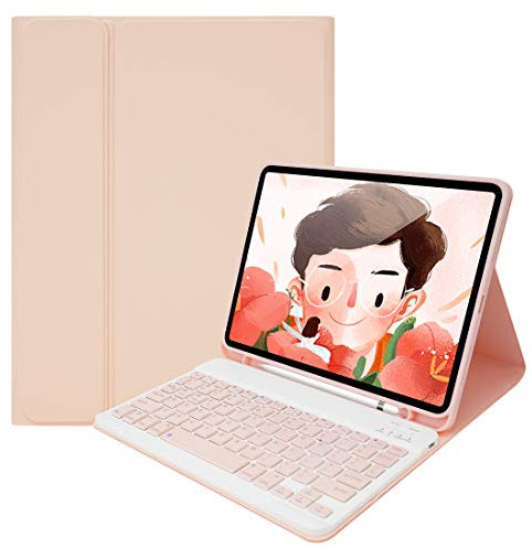 Lively Life Bluetooth Keyboard for iPad Air 11-inch (M3 2025 / M2 2024) & Air 4th/5th Gen & iPad Pro 11 inch (1st/2nd/3rd/4th Gen), Detachable Keyboard Cover, UK Layout - Pink