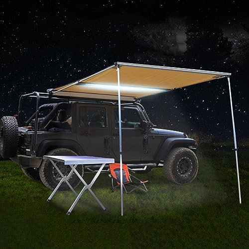 Auto Seitenmarkise, Einziehbare Aluminium Markise, Ausziehbares Zelt, Ideal für Camping, Reisen, Wohnmobil, Wohnmobil und SUV (Size : 200 * 250cm/6.6 * 8.2ft)