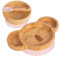 Tiny Dining Baby Dinner Set - Koala - Pastel Pink - 3pc - Divided Non-Slip Bamboo Self-Feeding Weaning Plate, Bowl & Spoon for Babies, Toddlers, Children