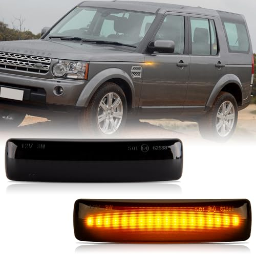 OZ-LAMPE LED Blinker Seitenblinker für Land Rover Discovery 3 4 Freelander 2 Rang Rover Sport, Blinker mit Canbus Fehlerfrei, Schwarz, 2 Stück