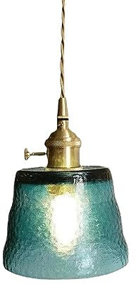 HAIDU Nordic Retro Style Hanging Light,Flush Mount Ceiling Lighting Fixtures,Creative Teacup-Shaped Glass Pendant Lamp Lampshade,Tea Room Restaurant Balcony Decoration Chandelier