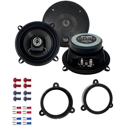 EHO Auto Lautsprecher Boxen 13cm 2 Wege Koax 300 Watt Hifonics STX-52 passend für Dacia Logan ab 2008 Türen Front und Heck