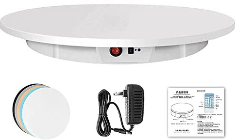 Soporte de exhibición Giratorio Plato Giratorio eléctrico Recargable 42 cm/ 52 cm/ 60 cm Plato Giratorio para fotografía con Control Remoto Plato Giratorio Pantalla de 360 gradosJo