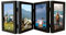 SPORWAY Bilderrahmen 10x15 für 4 Fotos Faltbar: Fotorahmen für Mehrere Fotos Holzbilderrahmen mit Glasscheibe, 3D Bilderrahmen Collage für Hochzeit Familie Baby (Schwarz)