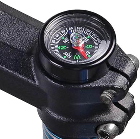 Bicycle Stem Compass - Portable Cycling Compass, Bicycle Headset Compass | 2.83 * 2.05 * 0.63 inches Professional Small Survival Compass, Multifunctional Outdoor Navigational Tool for Mountain Bikes