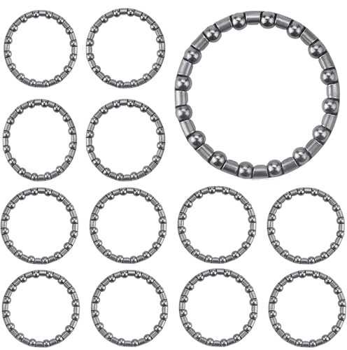 Jushion 12 Stück Fahrrad kugellager, Fahrrad Kugellager Steuersatz, Kugelring Vorderrad Käfigkugellager 40mm, Fahrrad Tretlager Schwenkkugel Bearings kugellager Fahrrad BMX Bike Accessories