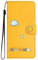 Nbziyoo Lovely Cats Phone Case for Samsung Galaxy A21s,Cute Cats/Sun Flip Wallet Case with Card Slots, Premium Magnetic PU Leather Cover for Samsung Galaxy A21s,Yellow