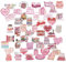 60 Stück rosa Buchaufkleber, Wasserfeste Kawaii Rosa Aufkleber Deko, Verschiedene Muster Sticker, Buchgeschenke für Frauen, Mädchen, Buchliebhaber, Geschenke für Erwachsene