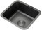 Fregadero Cocina 1 Seno,Pileta de Cocina Negro,Rectangular Lavadero Cocina Inox Pila de Cocina PequeñO con Drenaje Formas de Instalar Sobre Encimera/Bajo Encimera (44x39x21cm)