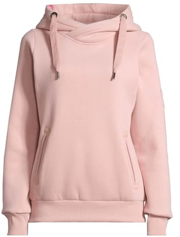 Salzhaut Damen Hoodie Pullover Sünn unifarben - Kapuzenpullover Pulli Sweater mit Kapuze in Pearl Größe L