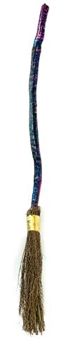 Lizzy 85cm Witches Broom Halloween Props Realistic Witch Broomstick Cosplay Broom Props Wizard Flying Broomstick Halloween Cosplay Favors Decorations for Kids and Adults (1)